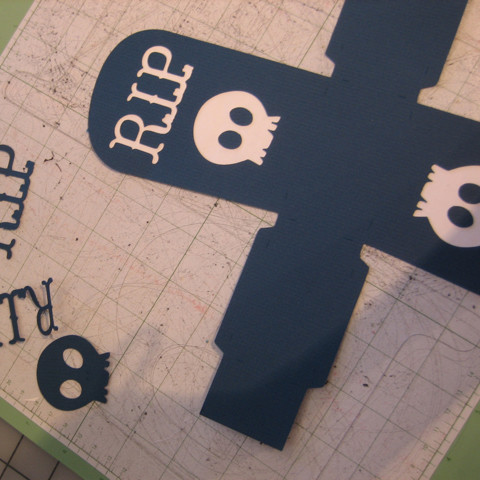 Cut out the headstone box
